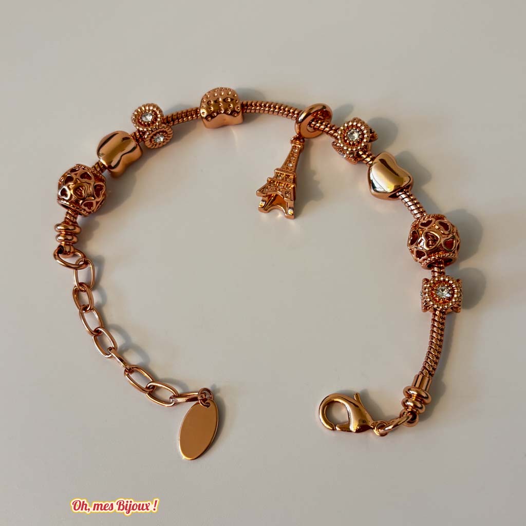Bracelet avec 9 Charms avec Cristal Swarovski® Elements Oh, mes Bijoux !