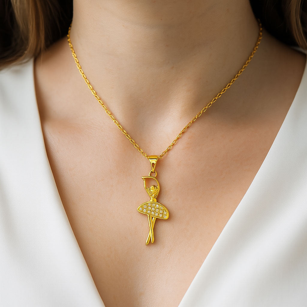 Collier avec Pendentif Danseuse Ballerine - Swarovski® Elements Oh, mes Bijoux !