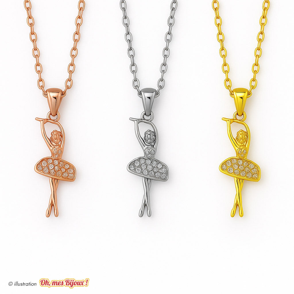 Collier avec Pendentif Danseuse Ballerine - Swarovski® Elements Oh, mes Bijoux !