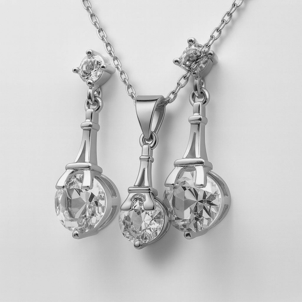 Ensemble Pendentif et Boubles d'Oreilles Tour Eiffel Oh, mes Bijoux !