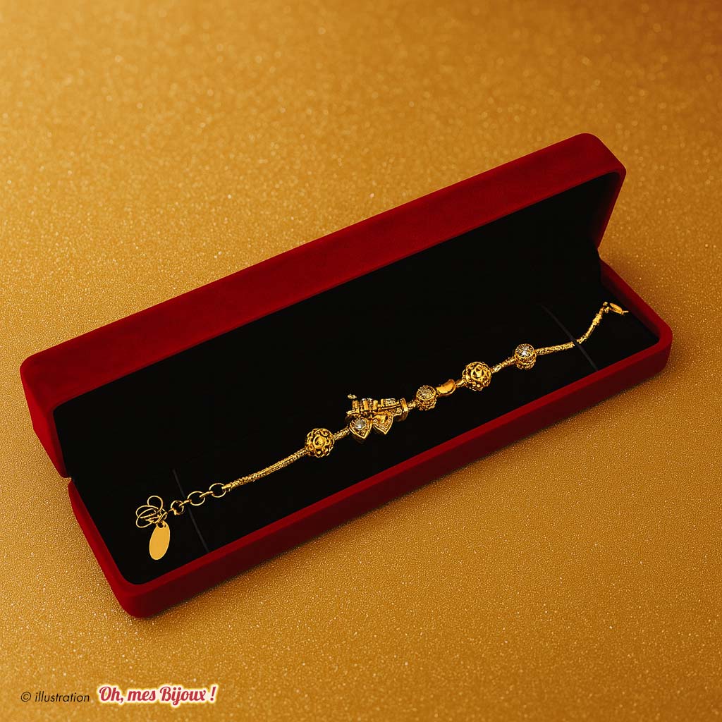 Bracelet avec 9 Charms avec Cristal Swarovski® Elements Oh, mes Bijoux !