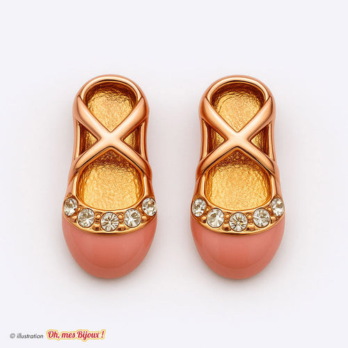 Boucles d'Oreilles Chaussons de Ballerine avec Cristal Swarovski® Elements Oh, mes Bijoux !