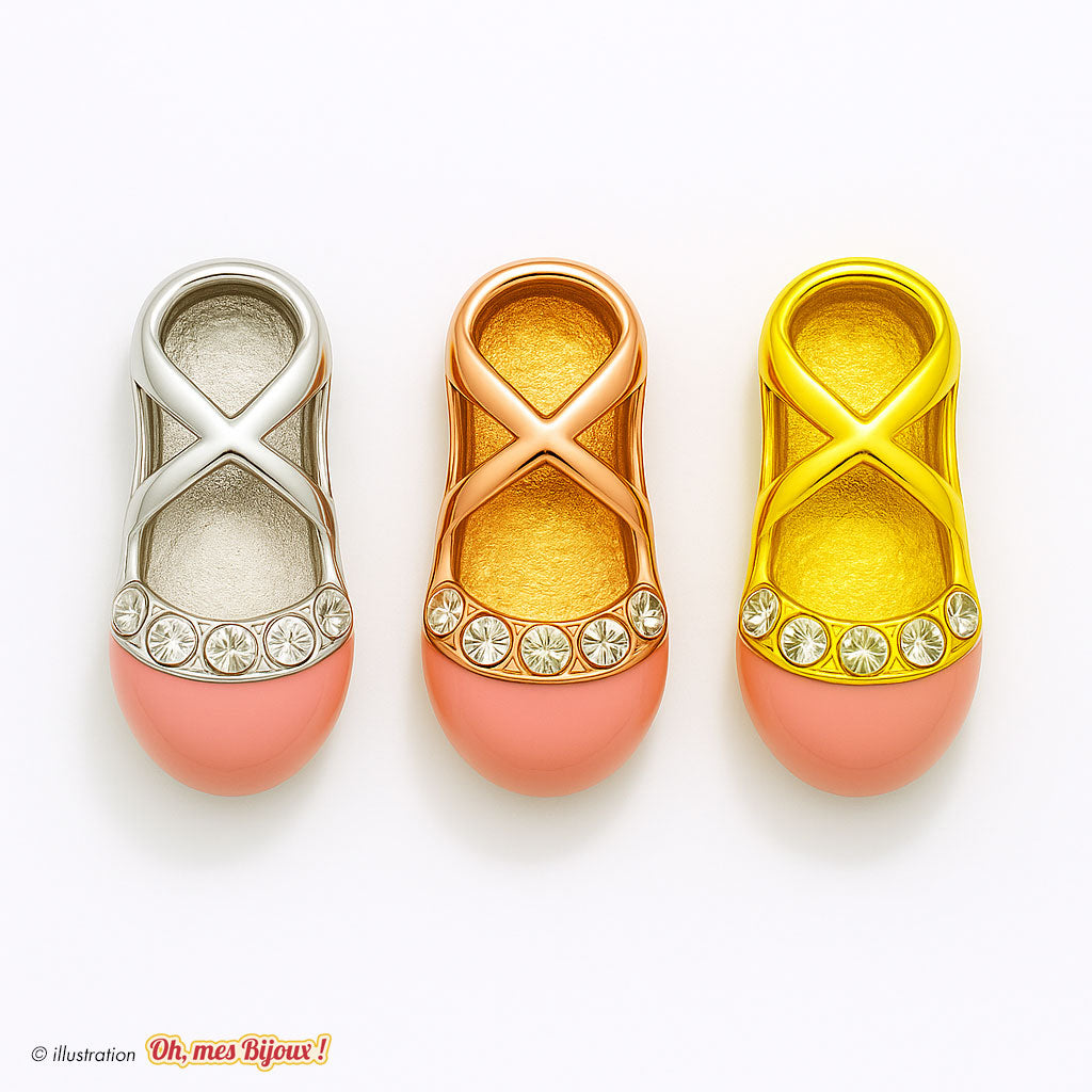 Boucles d'Oreilles Chaussons de Ballerine avec Cristal Swarovski® Elements Oh, mes Bijoux !