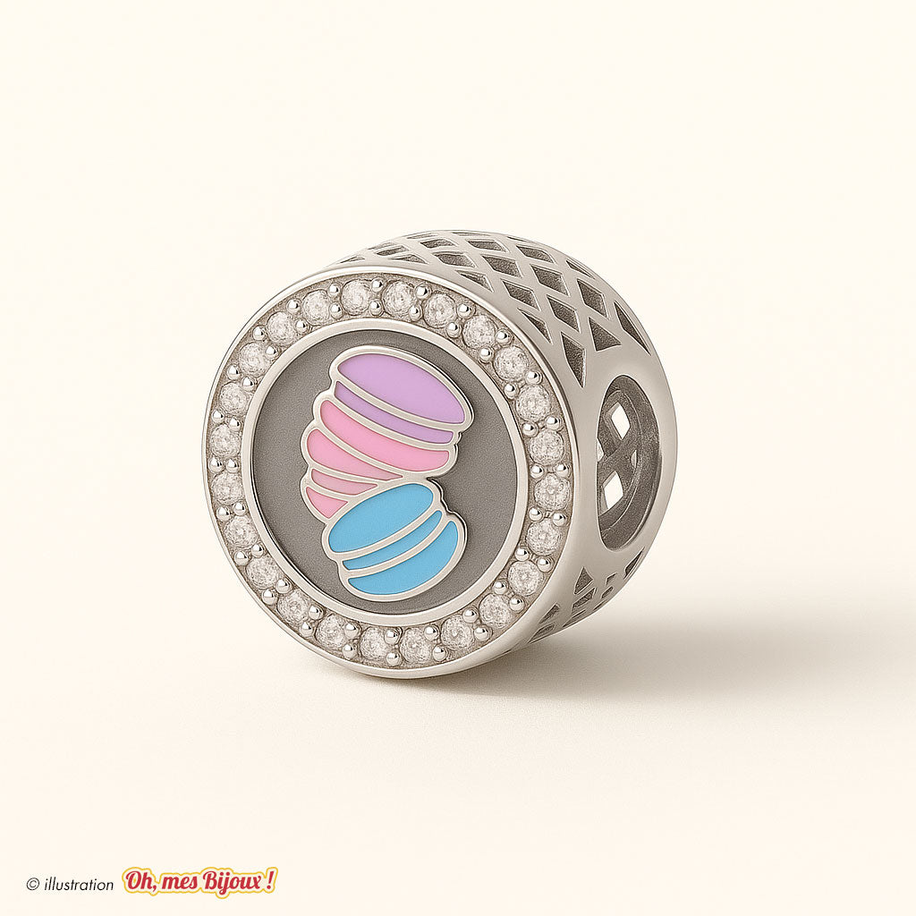 Charm Macarons avec Cristal Swarovski® Elements pour Bracelet Oh, mes Bijoux !