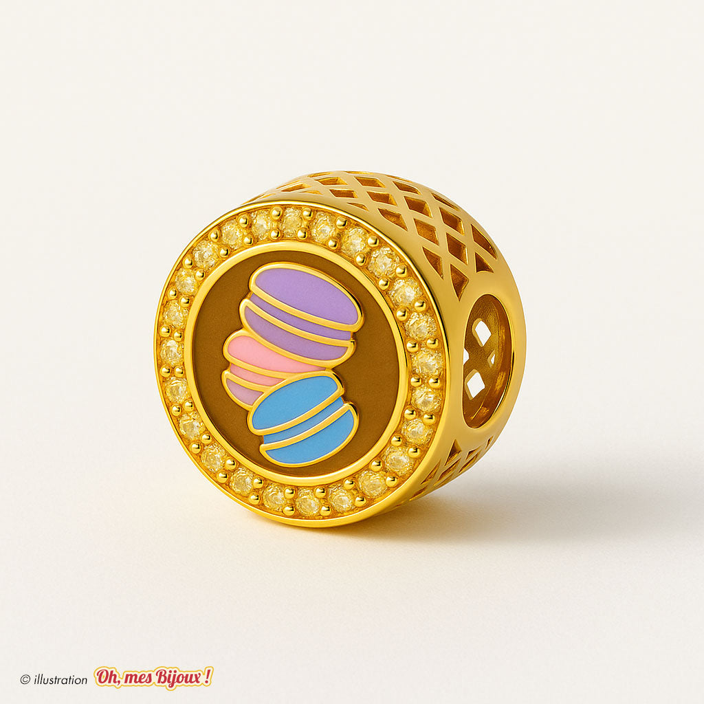 Charm Macarons avec Cristal Swarovski® Elements pour Bracelet Oh, mes Bijoux !