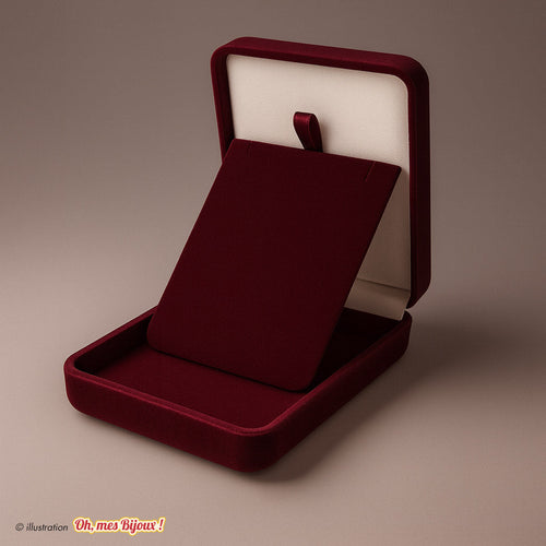 Boîte Écrin en Velours Bleu ou Bordeaux pour Bijoux – Présentation Élégante Oh, mes Bijoux !