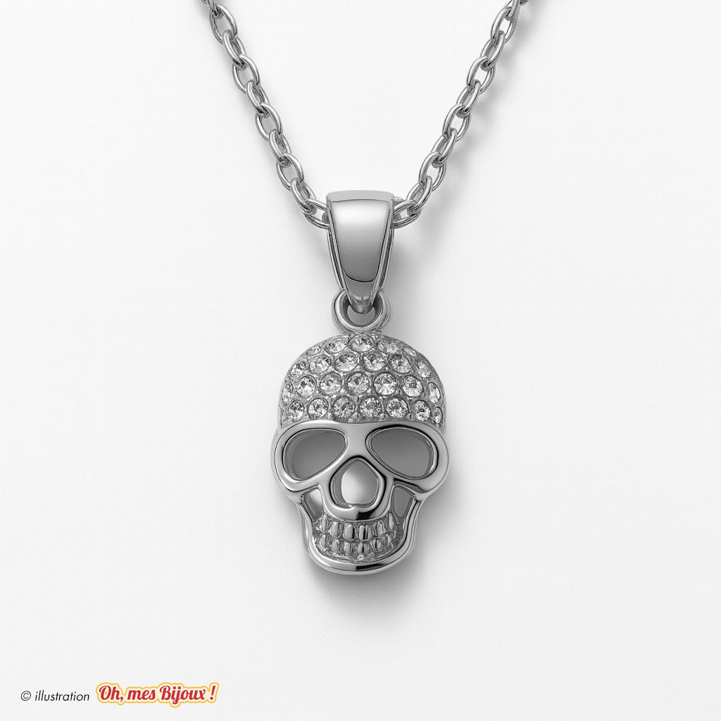 Collier avec Pendentif Tête de Mort – Swarovski® Elements